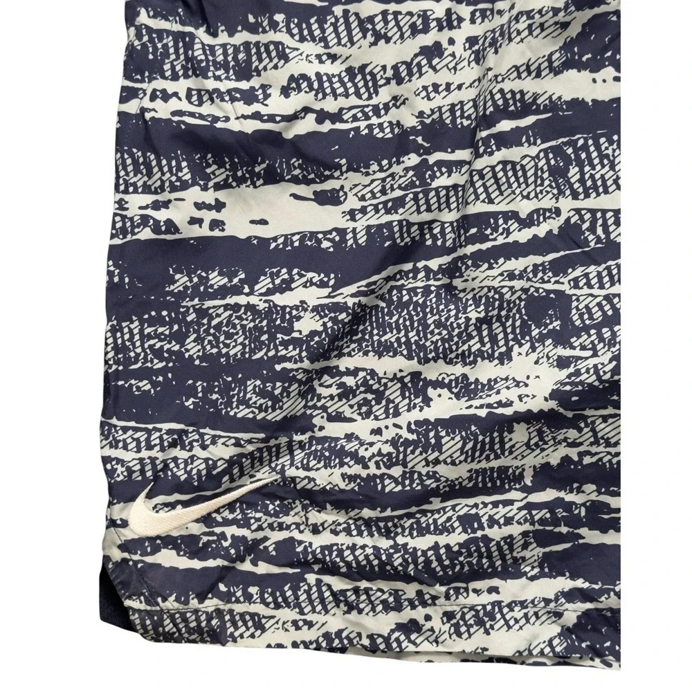 Nike Penn State Nittany Lions AOP Woven Shorts Men Navy White Swim Trunks Size L